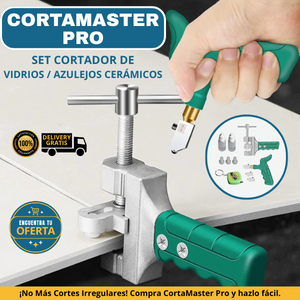CORTAMASTER PRO - Set cortador de vidrios y azulejos cerámicos